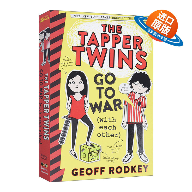 英文原版 The Tapper Twins Go to War 双胞胎大战 儿童幽默章节小说 With Each Other 英文版 进口英语原版书籍