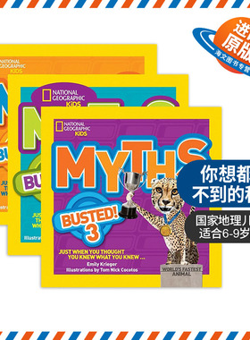 英文原版 National Geographic Kids Myths Busted! 3册 国家地理儿童版 你想都想不到的科学 英文版 进口英语原版书籍