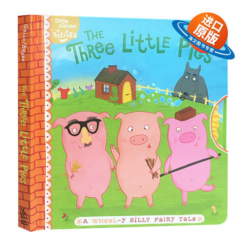 三只小猪 英文原版 精装绘本 The Three Little Pigs 机关操作纸板书 经典童话故事书 儿童英语启蒙早教认知 英文版进口原版书籍