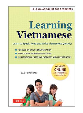 原版 Learning Vietnamese 越南语学习指南 含免费在线音频和闪卡 Tuttle 进口原版书籍