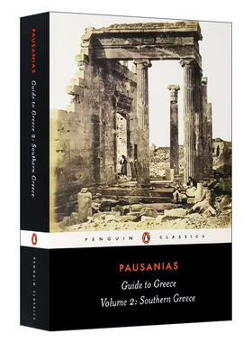 英文原版 Guide to Greece Volume 2 Southern Greece Penguin Classics 希腊志2 企鹅黑经典 Pausanias 英文版 进口英语原版书籍