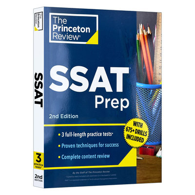 英文原版 Princeton Review SSAT Prep 普林斯顿 SSAT备考指南 2025新版第二版 英文版 进口英语原版书籍