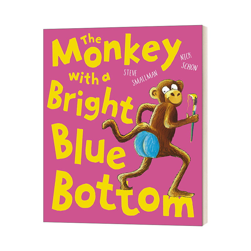 英文原版 monkey with a bright blue bot 蓝色屁股的猴子 英文版