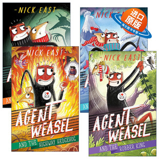 英文原版 Agent Weasel 黄鼠狼特工系列4册 可恶的雪先生/凶残的狐狸帮/强盗王/高速公路刺猬 英文版 进口英语原版书籍