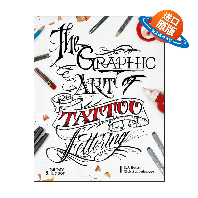 英文原版 Graphic Art of Tattoo Lettering 纹身刻字的图形艺术 当代风格和设计的视觉指南 精装 英文版 进口英语原版书籍