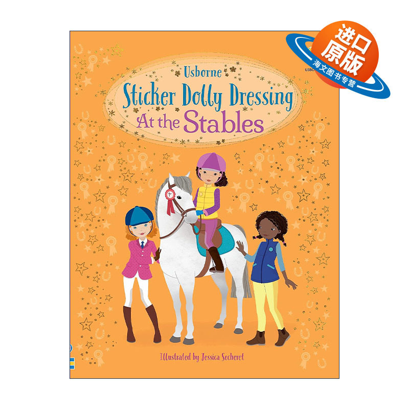 英文原版 Sticker Dolly Dressing At the Stables 多莉贴纸 骑马服饰 英文版 进口英语原版书籍 - 实物图