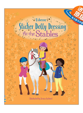 英文原版 Sticker Dolly Dressing At the Stables 多莉贴纸 骑马服饰 英文版 进口英语原版书籍