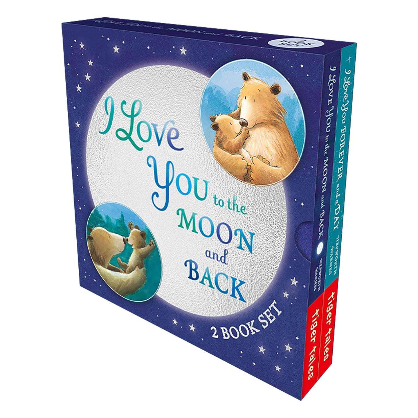 英文原版 I Love You to the Moon and Back 2 Book Set 我爱你到天荒地老 2册盒装套装 儿童经典绘本 我爱你比永远多一天 英文版