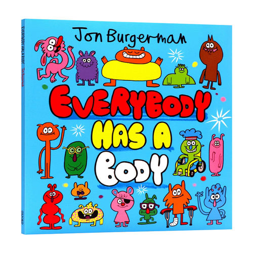 英文原版 Everybody Has a Body 人人都有身体 Jon Burgerman幽默涂鸦科学绘本 幼儿英语早教启蒙图画书 英文版 进口英语原版书籍