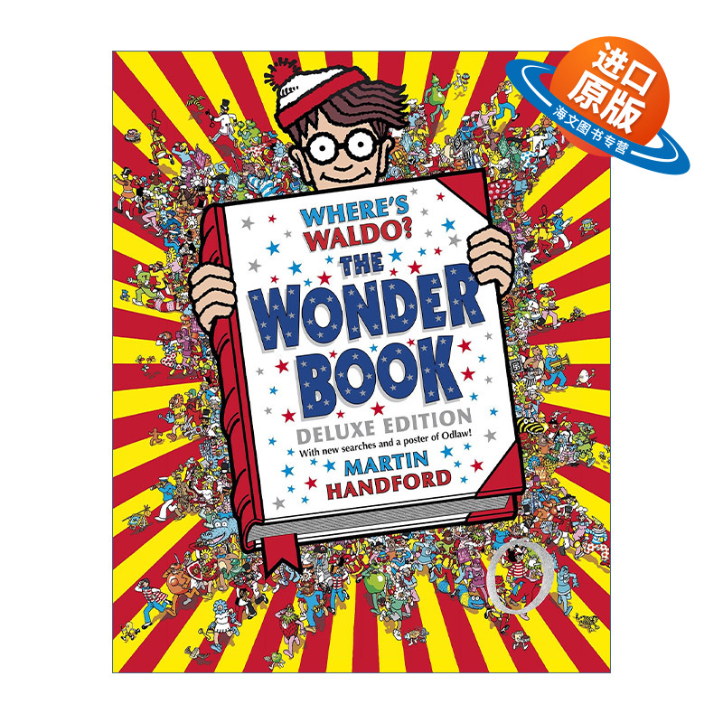 英文原版 Where's Waldo The Wonder Book Deluxe Edition 沃尔多在哪里 神奇的书 精装豪华版 儿童互动活动游戏绘本