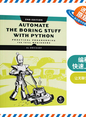 编程快速上手 让繁琐工作自动化第二版 英文原版 Automate the Boring Stuff with Python 进口原版英语书籍 全英文版