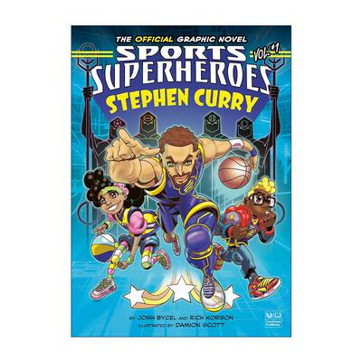 英文原版 Stephen Curry Sports Superheroes Stephen Curry 运动超级英雄系列 斯蒂芬·库里 官方漫画 儿童图像小说 NBA篮球传记