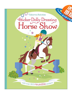 英文原版 Sticker Dolly Dressing Horse Show 多莉贴纸 马秀 英文版 进口英语原版书籍