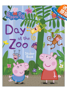 英文原版 Peppa Pig Day at the Zoo Sticker Book 小猪佩奇贴纸书 在动物园的一天 英文版 进口英语原版书籍