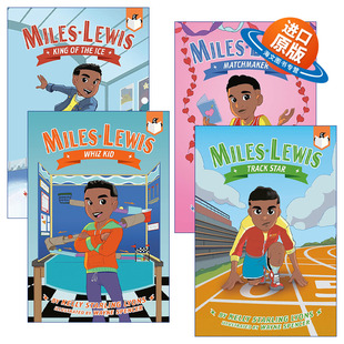 英文原版 Miles Lewis 迈尔斯·刘易斯系列4册 儿童运动章节桥梁故事书 Kelly Starling Lyons 英文版 进口英语原版书籍