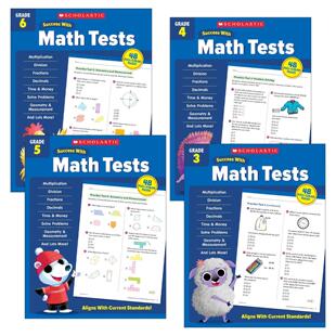 英文原版 Scholastic Success With Math Tests 美国小学数学测试题4册 学乐英语教材 英文版 进口英语原版书籍