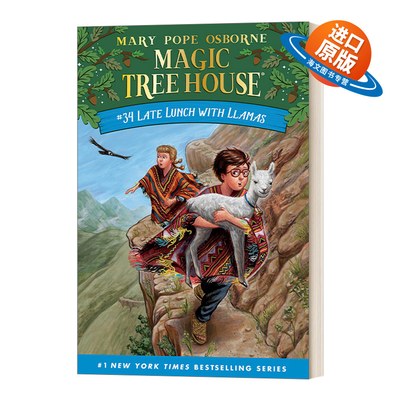 英文原版 Late Lunch With Llamas Mth34 神奇树屋第一季34 学生课外读物儿童桥梁章节书 6-9岁 英文版 进口英语原版书籍