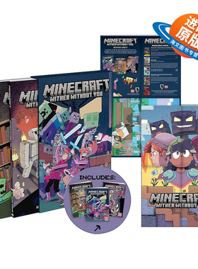 英文原版 Minecraft Wither Without You Boxed Set Graphic Novels 我的世界 凋零 1-3卷盒装套装 含收藏海报 Kristen Gudsnuk