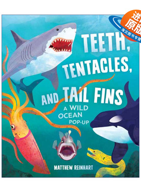 英文原版 Teeth  Tentacles and Tail Fins 狂野的海洋 立体书 Reinhart Pop-Up Studio 英文版 进口英语原版书籍