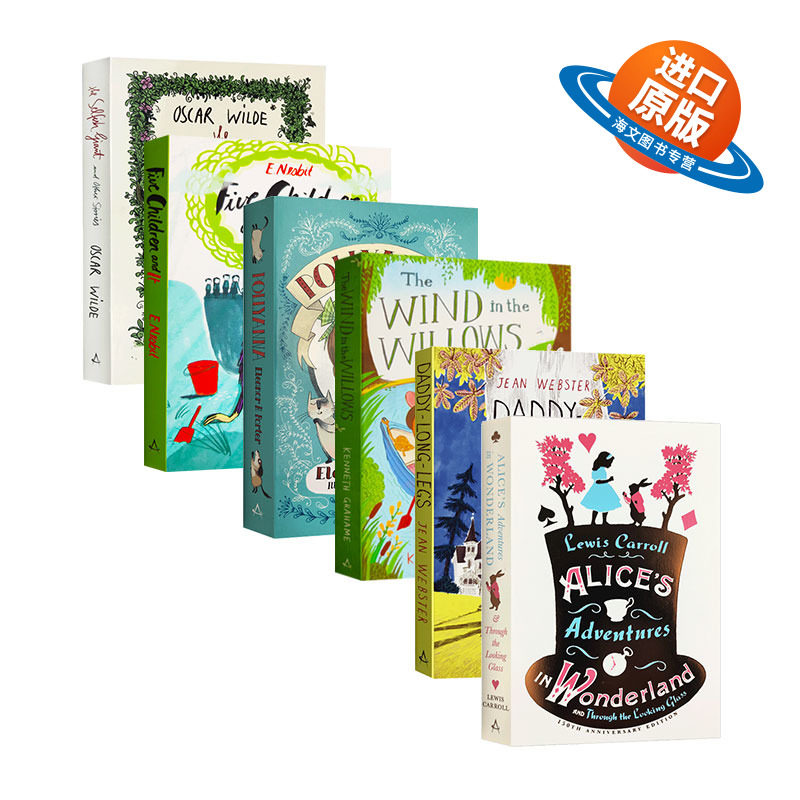 儿童经典童话故事6本 英文原版 Alma Children’s Classics Collection 爱丽丝梦游仙境 柳林风声 长腿叔叔 儿童文学小说