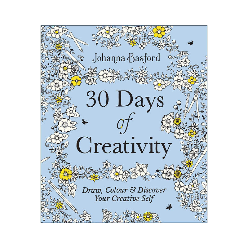 英文原版 30 Days of Creativity 30创造力乔安娜·贝思福 秘密花园作者涂色书 英文版 进口英语原版书籍