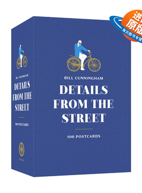 英文原版 Bill Cunningham 传奇街拍摄影师比尔坎宁安 摄影艺术 100张明信片 英文版 进口英语原版书籍