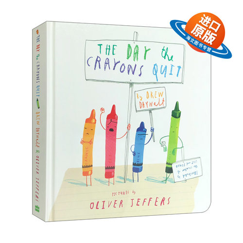 英文原版绘本 The Day the Crayons Quit 小蜡笔大罢工 纸板书 英文版 进口英语原版书籍