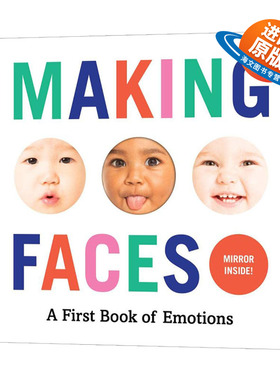 英文原版绘本 Making Faces A First Book Of Emotions 宝宝做鬼脸 情绪认知纸板书 英文版 进口英语原版书籍儿童外文书