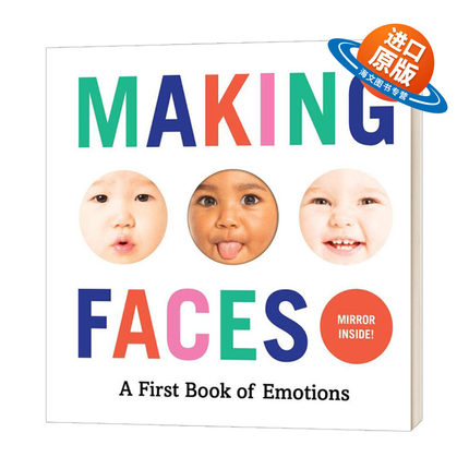 英文原版绘本 Making Faces A First Book Of Emotions 宝宝做鬼脸 情绪认知纸板书 英文版 进口英语原版书籍儿童外文书