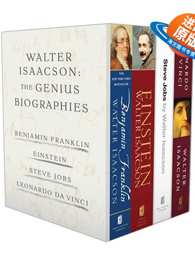 英文原版 Walter Isaacson: The Genius Biographies 沃尔特·艾萨克森 天才传记4本套装 英文版 进口英语原版书籍