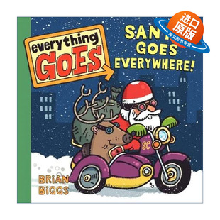 英文原版 Everything Goes Santa Goes Everywhere 交通工具妙趣多 圣诞老人到处走 纸板书 英文版 进口英语原版书籍