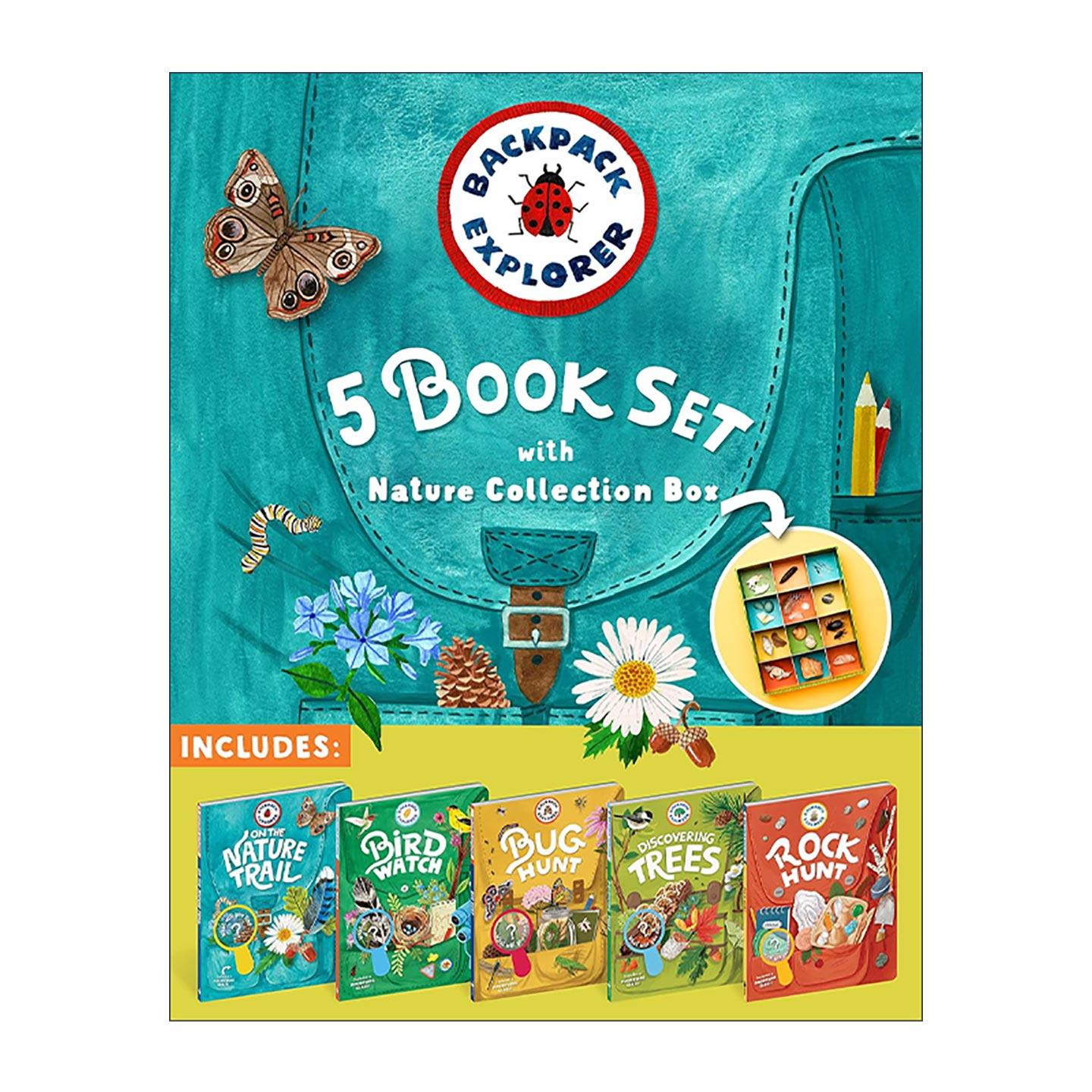 英文原版 Backpack Explorer 5-Book Set with Nature Collection Box 背包探险者5册盒装 大自然百科 精装 进口英语原版书籍