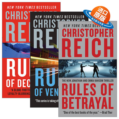 英文原版 Jonathon Ransom series 乔纳森 兰森系列3册 惊悚悬疑推理小说 国际惊悚作家奖得主Christopher Reich 英文版 进口书籍