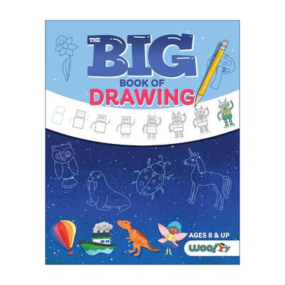 英文原版 The Big Book of Drawing 绘画大全 超过500个儿童绘画挑战和有趣的涂鸦指南 艺术活动书 英文版 进口英语原版书籍