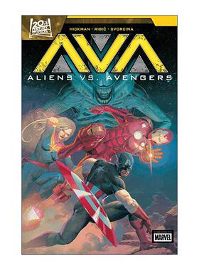 英文原版 Aliens vs. Avengers 异形大战复仇者联盟 漫威漫画集 Jonathan Hickman 英文版 进口英语原版书籍