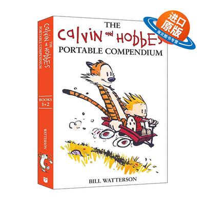 英文原版 The Calvin and Hobbes Portable Compendium Set 1 卡尔文与霍布斯 便携式漫画2册装 英文版 进口英语原版书籍