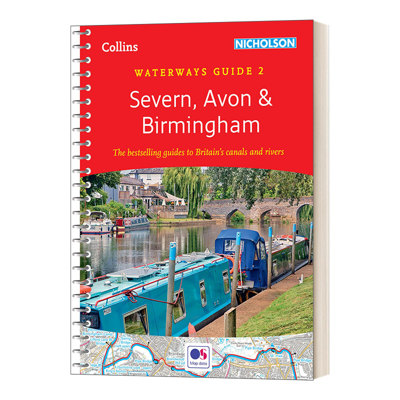 英文原版 Severn Avon and Birmingham 英格兰伯明翰及塞文河附近的运河 Nicholson Waterways Guides 水道指南 英文版 进口原版 书籍/杂志/报纸 科普读物/自然科学/技术类原版书 原图主图