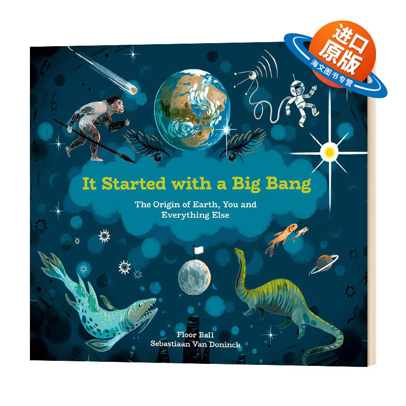 英文原版 精装 It Started with a Big Bang 大爆炸起源 精装绘本 儿童百科宇宙太空知识绘本人类起源 英文版