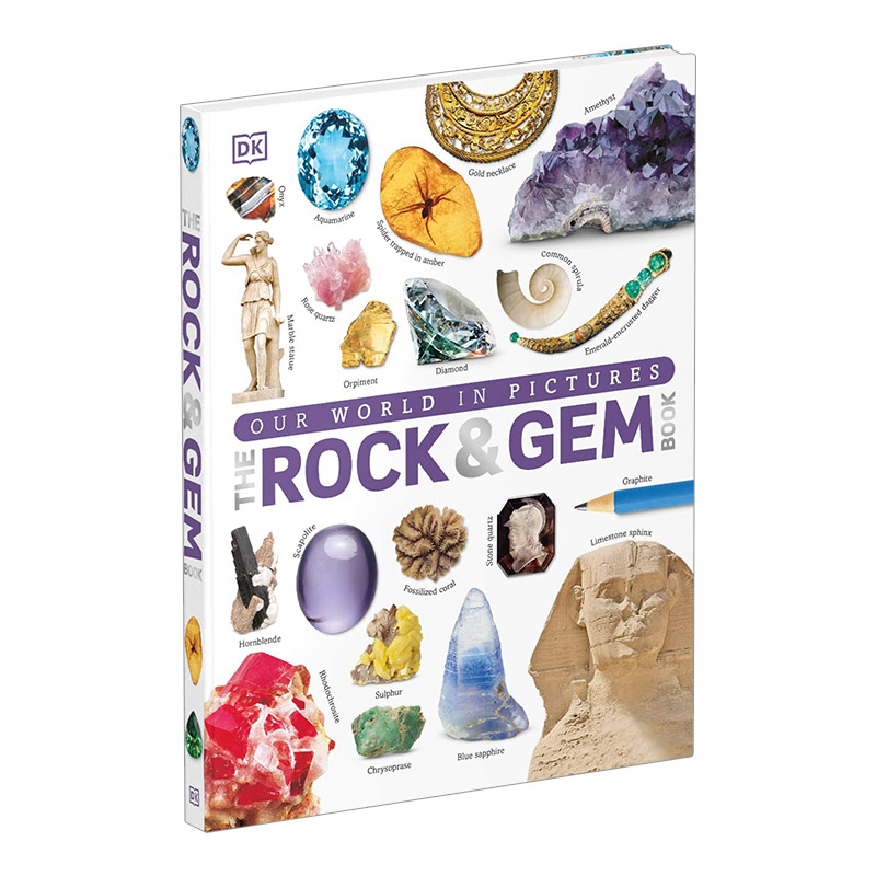 岩石与宝石百科 英文原版 精装 The Rock and Gem Book: ...And Other Treasures of the Natural World 儿童科普百科 彩色插图