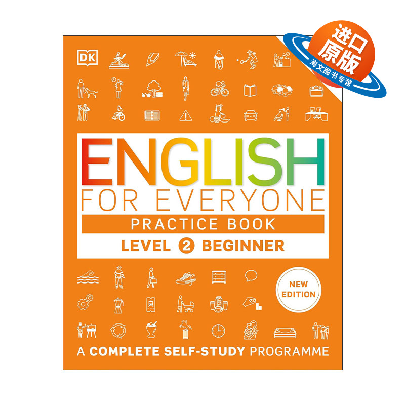 英文原版 English for Everyone Practice Book Level 2 Beginner DK人人学英语2新版 初级自学练习册教辅 附线上音频 英文版