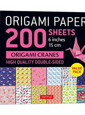 英文原版 Origami Paper 200 sheets Origami Cranes 6