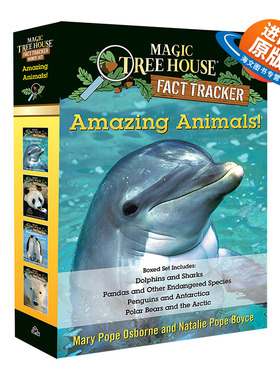英文原版 Amazing Animals Magic Tree House Fact Tracker Boxed Set 神奇动物神奇树屋 4册套装儿童读物 英文版 进口英语书籍