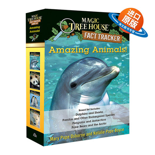 英文原版 Amazing Animals Magic Tree House Fact Tracker Boxed Set 神奇动物神奇树屋 4册套装儿童读物 英文版 进口英语书籍