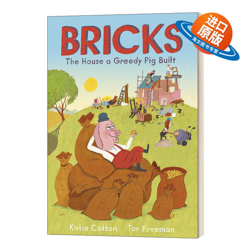 英文原版 Tor Freeman Bricks 小猪建房子 儿童绘本 动物故事图画书 Bricks 英文版 进口英语原版书籍