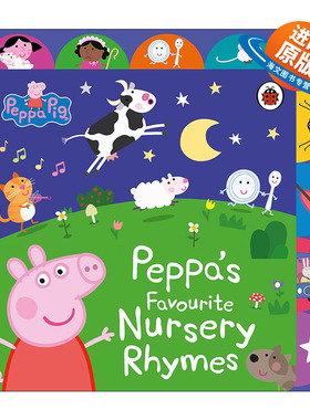 英文原版 Peppa Pig Peppa’s Favourite Nursery Rhymes 小猪佩奇经典童谣 标签纸板童书 英文版 进口英语原版书籍