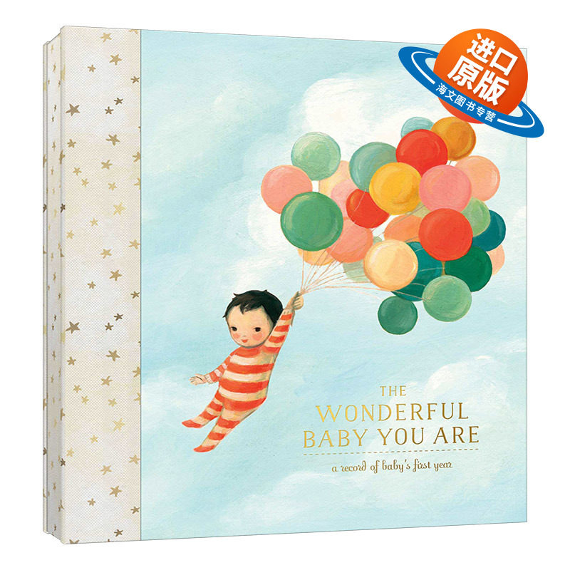 英文原版 The Wonderful Baby You Are: a Record of Baby's First Year 愿世间一切的美好都属于你 宝宝出生纪念册 英文版