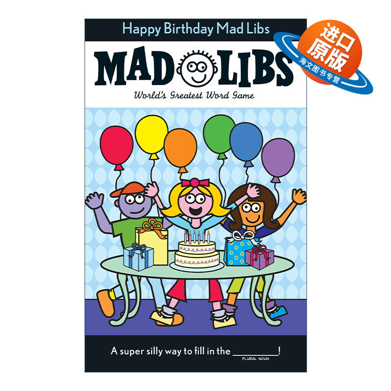 英文原版 Happy Birthday Mad Libs 生日快乐 疯狂填词游戏 英文版 进口英语原版书籍