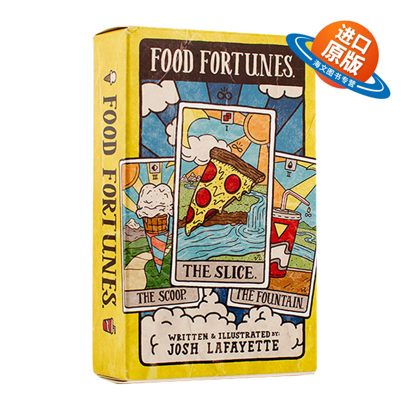 英文原版 Food Fortunes Card Deck 美食财富卡 美食家礼品 美食爱好者礼品 滑稽套牌 英文版 进口英语原版书籍