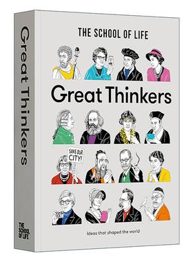 英文原版 Great Thinkers 伟大思想家 60位哲人的思想 帮助改善你的当下生活 精装 人生学校系列 英文版 进口英语原版书籍