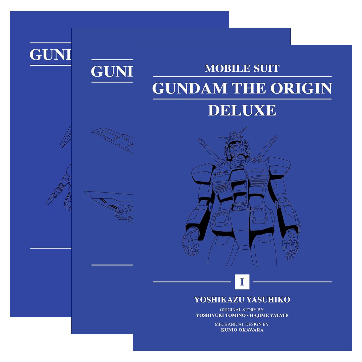 英文原版 Mobile Suit Gundam THE ORIGIN Deluxe 机动战士高达系列3册 豪华精装收藏版 同名动漫漫画 安彦良和 英文版 进口书籍